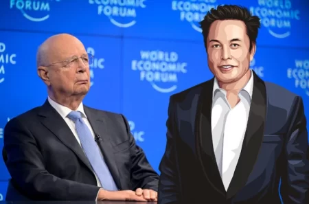 Elon Musk i Linda Yaccarino ze Światowego Forum Ekonomicznego